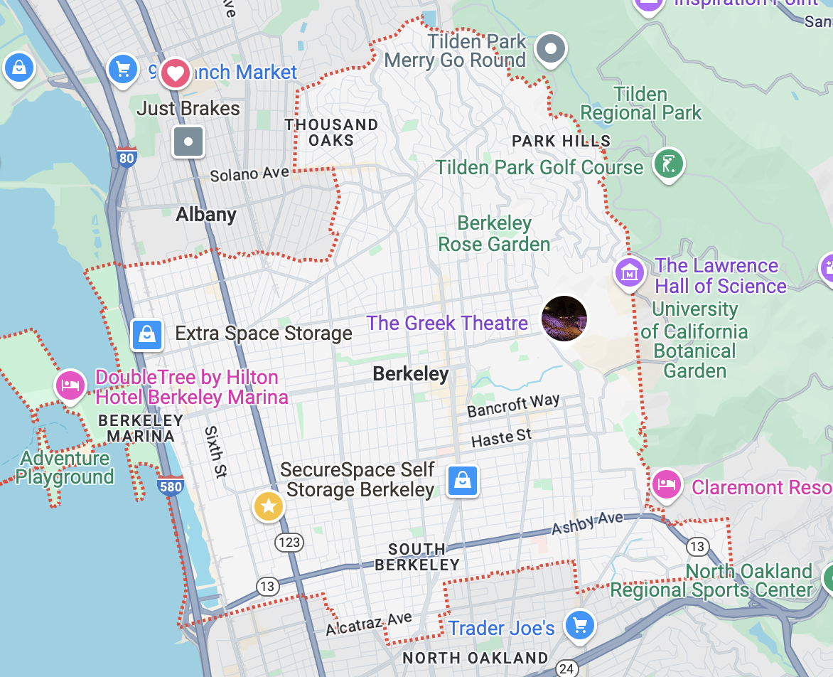 Berkley map Anesthesia Services in Alameda