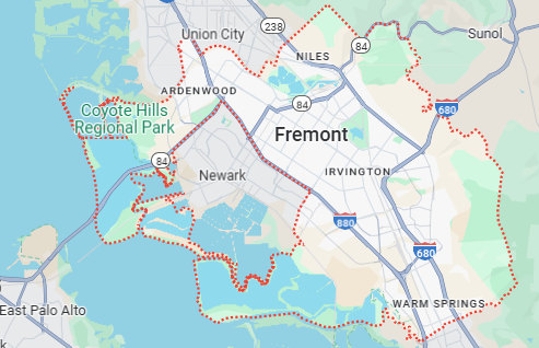 Fremont map Anesthesia Services in Alameda